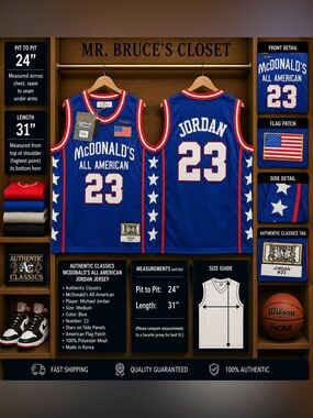 McDonald's Blue Red White All American #23 Basketball Jersey